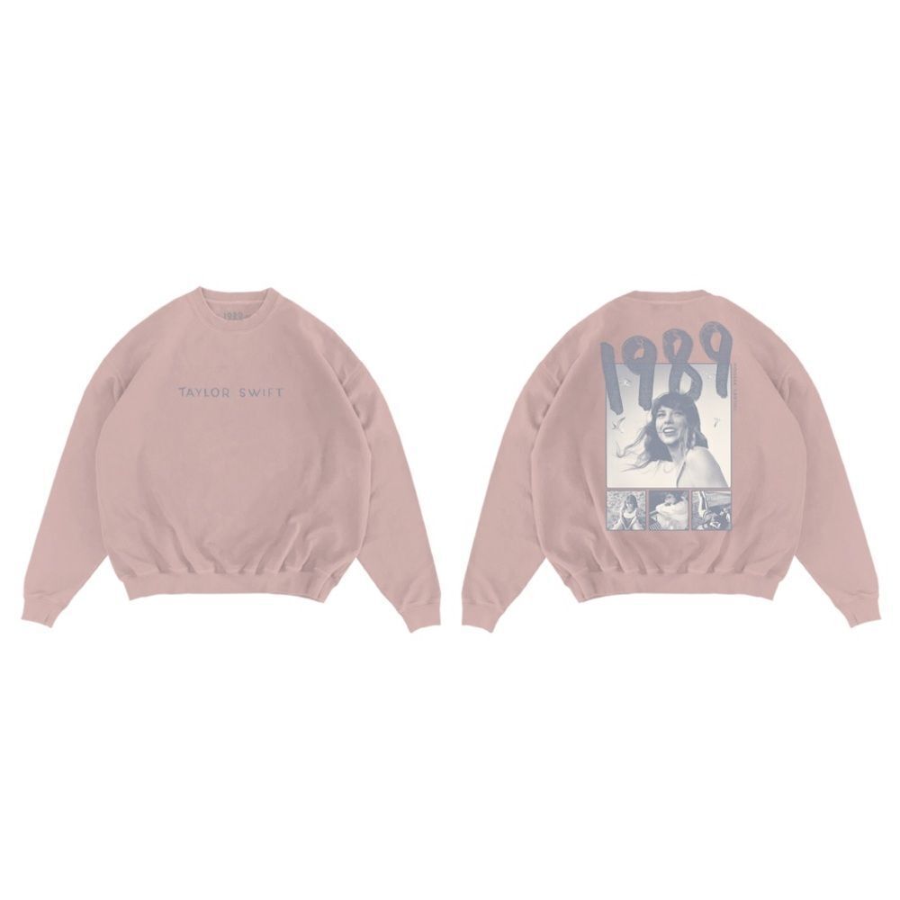 Taylor Swift 1989 Long Sleeve Pink Crewneck Pullover Graphic Sweatshirt. XS.